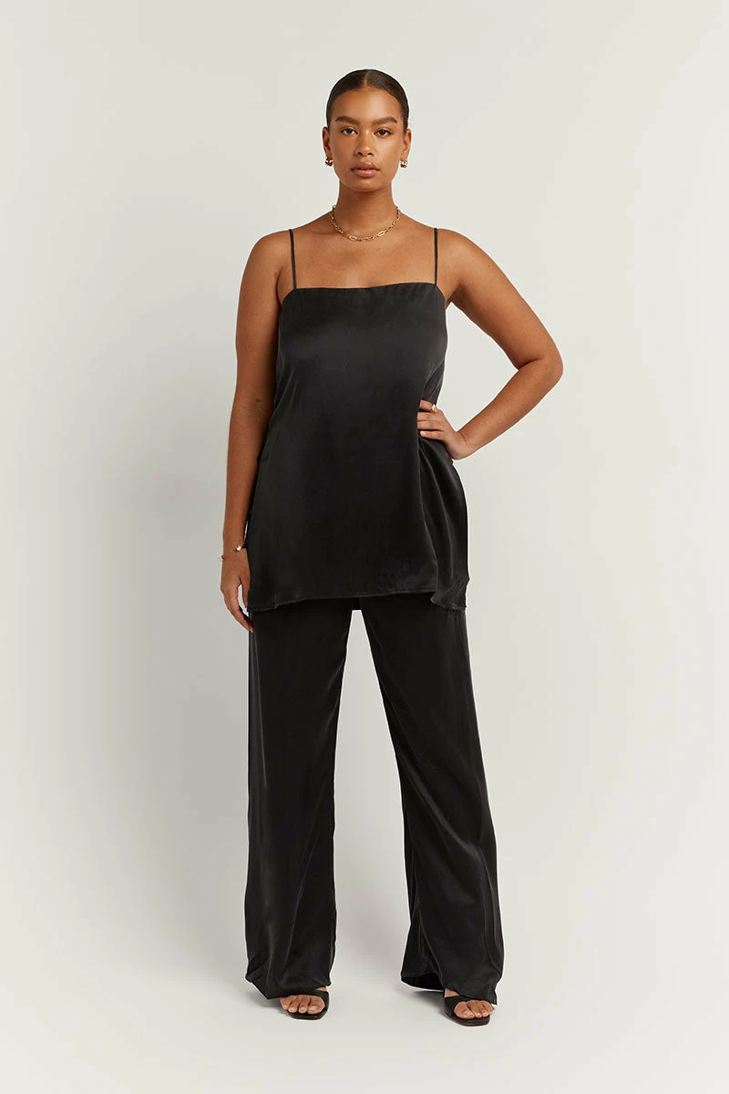DISSH EVANS BLACK SILK TUNIC TOP 7 DISSH EVANS BLACK SILK TUNIC TOP - Image 7