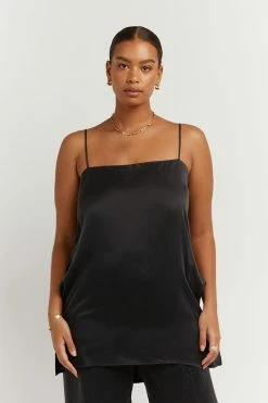 DISSH EVANS BLACK SILK TUNIC TOP 14 DISSH EVANS BLACK SILK TUNIC TOP -DISSH all-clothing Shop DFS04115BK.600 11