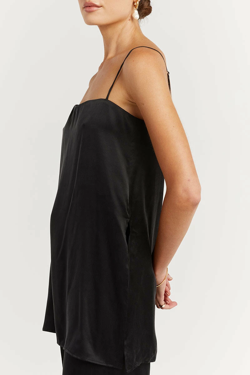 DISSH EVANS BLACK SILK TUNIC TOP 5 DISSH EVANS BLACK SILK TUNIC TOP - Image 5