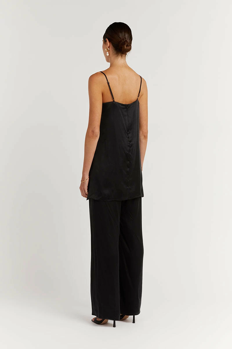 DISSH EVANS BLACK SILK TUNIC TOP 4 DISSH EVANS BLACK SILK TUNIC TOP - Image 4