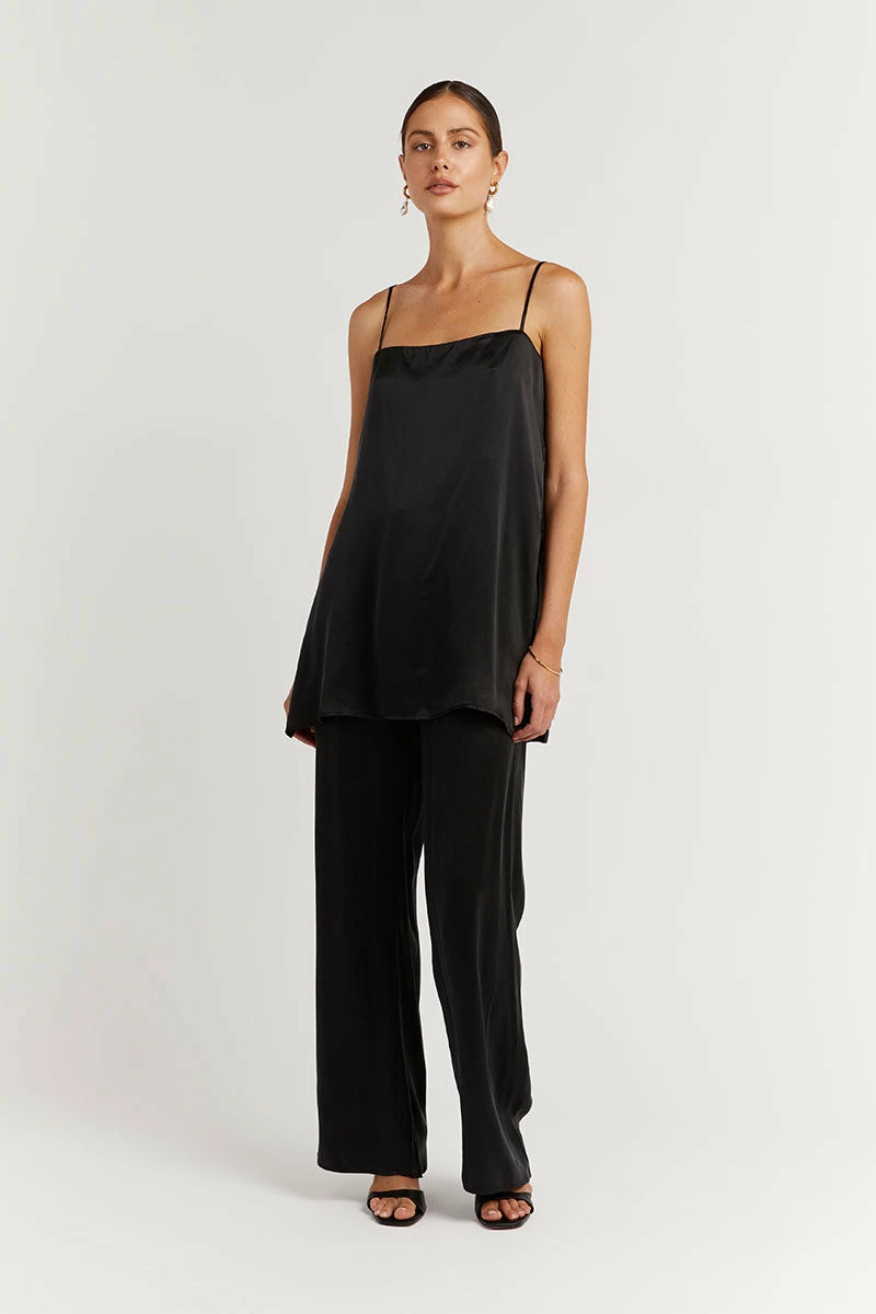 DISSH EVANS BLACK SILK TUNIC TOP 3 DISSH EVANS BLACK SILK TUNIC TOP - Image 3