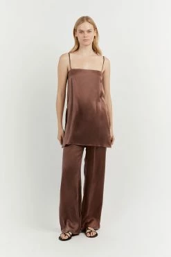 DISSH EVANS CHOCOLATE SILK TUNIC