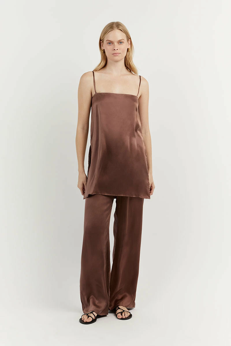 DISSH EVANS CHOCOLATE SILK TUNIC 1 DISSH EVANS CHOCOLATE SILK TUNIC