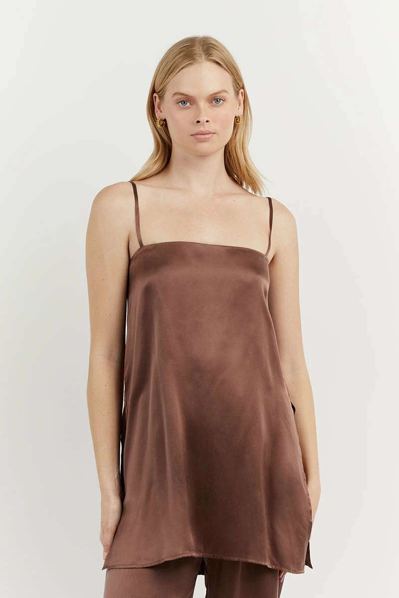 DISSH EVANS CHOCOLATE SILK TUNIC 2 DISSH EVANS CHOCOLATE SILK TUNIC - Image 2