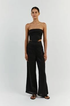 DISSH LILY BLACK LINEN CORSET 15 DISSH LILY BLACK LINEN CORSET -DISSH all-clothing Shop DFS04194BK.600 10