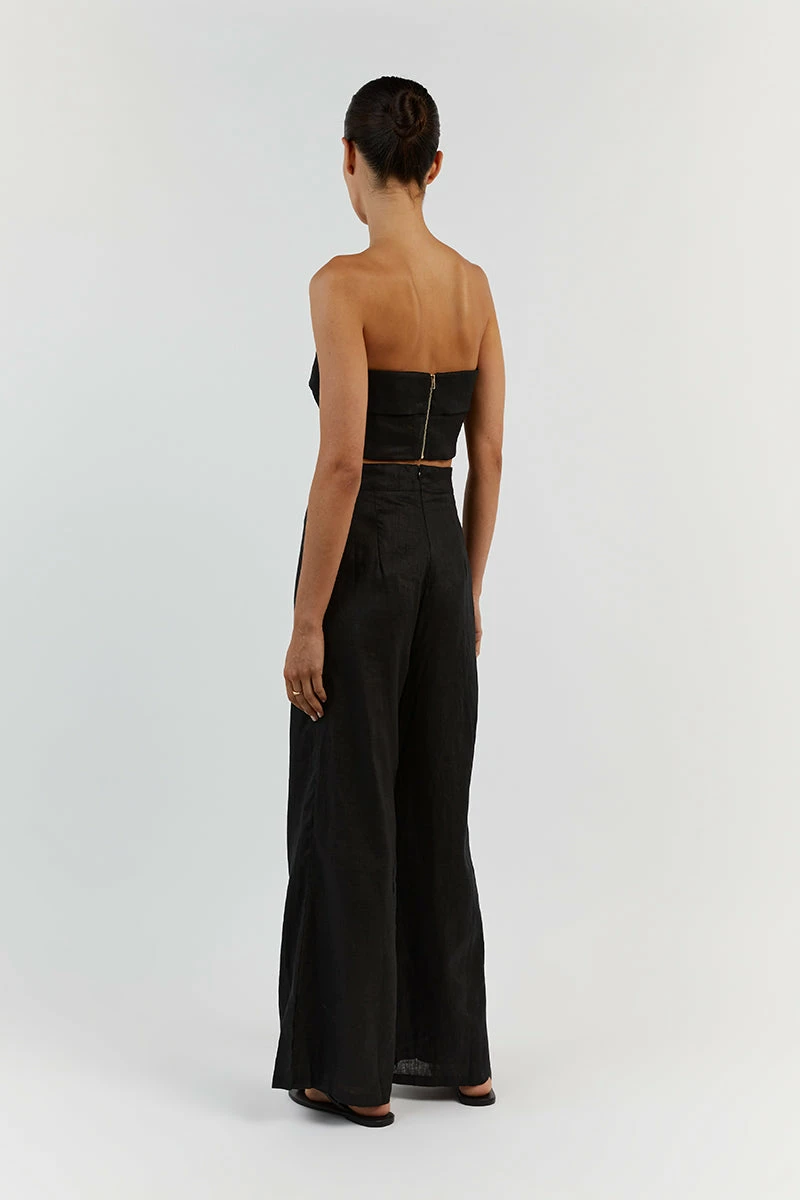 DISSH LILY BLACK LINEN CORSET 9 DISSH LILY BLACK LINEN CORSET - Image 9