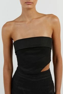 DISSH LILY BLACK LINEN CORSET 19 DISSH LILY BLACK LINEN CORSET -DISSH all-clothing Shop DFS04194BK.600 14