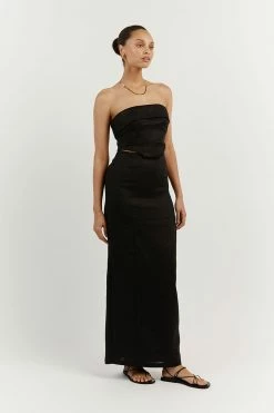 DISSH LILY BLACK LINEN CORSET 12 DISSH LILY BLACK LINEN CORSET -DISSH all-clothing Shop DFS04194BK.600 2