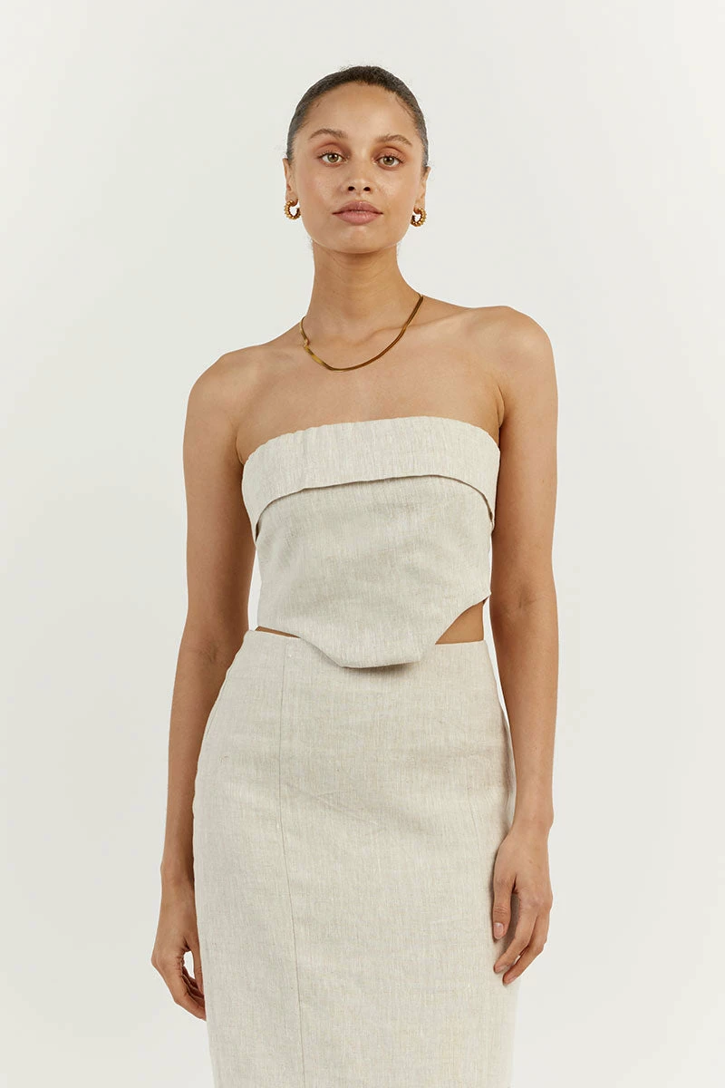 DISSH LILY NATURAL LINEN CORSET 1 DISSH LILY NATURAL LINEN CORSET