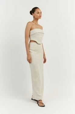 DISSH LILY NATURAL LINEN CORSET 7 DISSH LILY NATURAL LINEN CORSET -DISSH all-clothing Shop DFS04194NAT.150 2