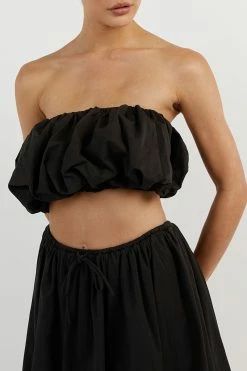 DISSH MONTY BLACK COTTON BUBBLE TOP -DISSH all-clothing Shop DFS04195BK.600 4