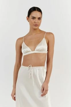 DISSH BOBBY PEARL SATIN BRALETTE