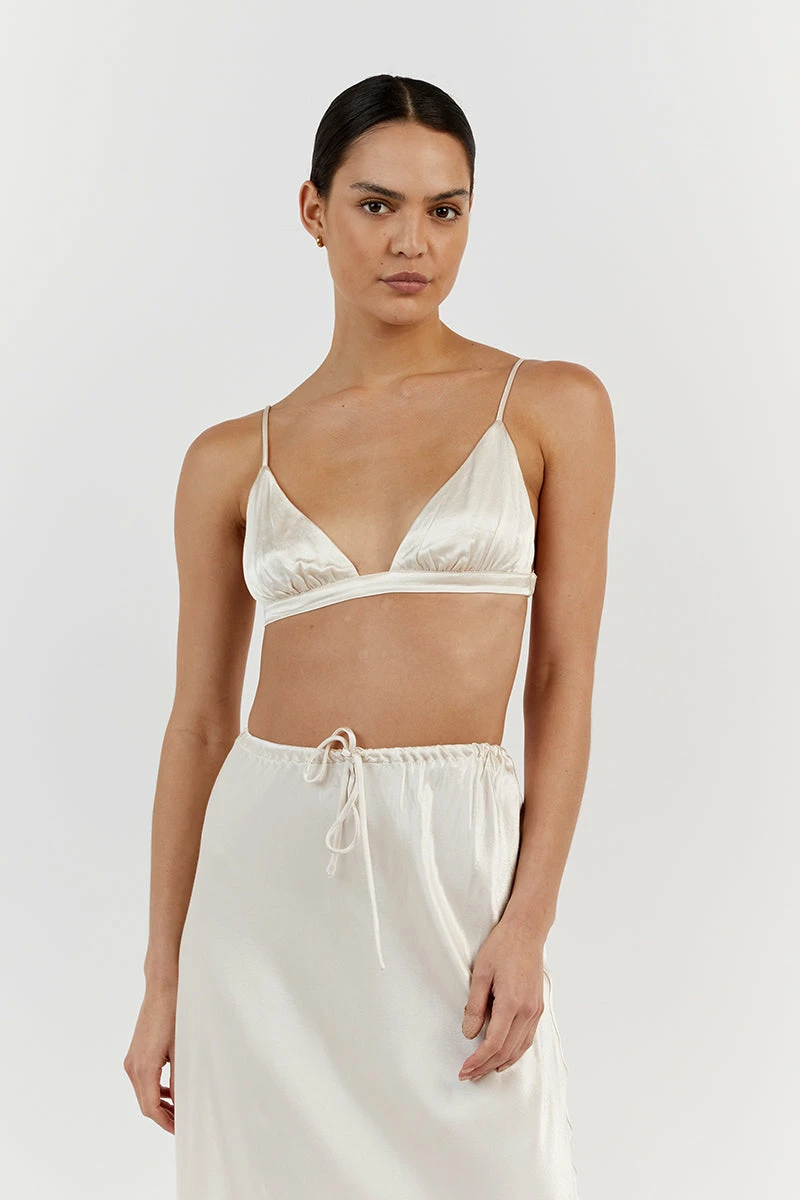 DISSH BOBBY PEARL SATIN BRALETTE 1 DISSH BOBBY PEARL SATIN BRALETTE