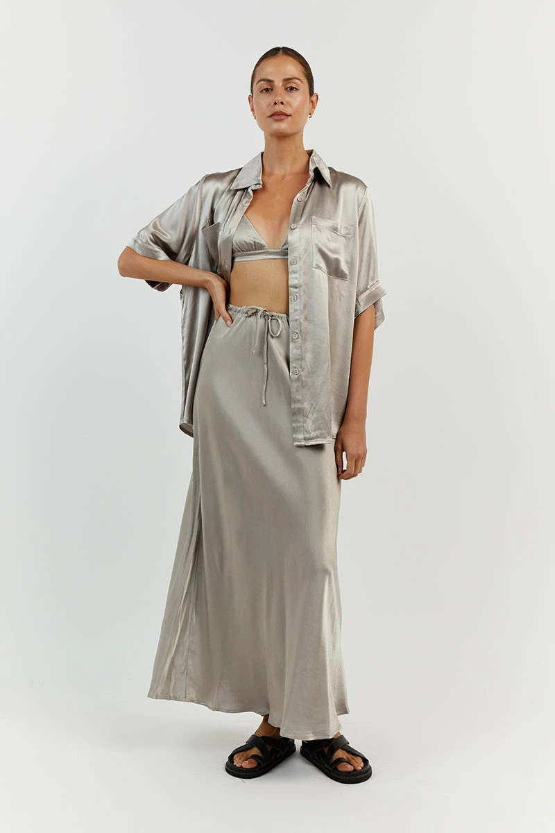 DISSH BOBBY PEWTER SATIN BRALETTE 1 DISSH BOBBY PEWTER SATIN BRALETTE