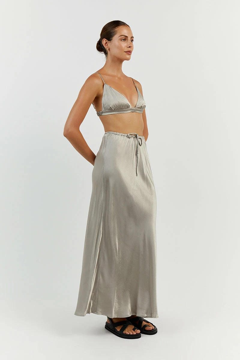 DISSH BOBBY PEWTER SATIN BRALETTE 3 DISSH BOBBY PEWTER SATIN BRALETTE - Image 3