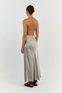 DISSH BOBBY PEWTER SATIN BRALETTE 8 DISSH BOBBY PEWTER SATIN BRALETTE -DISSH all-clothing Shop DFS04196PEW.608 13