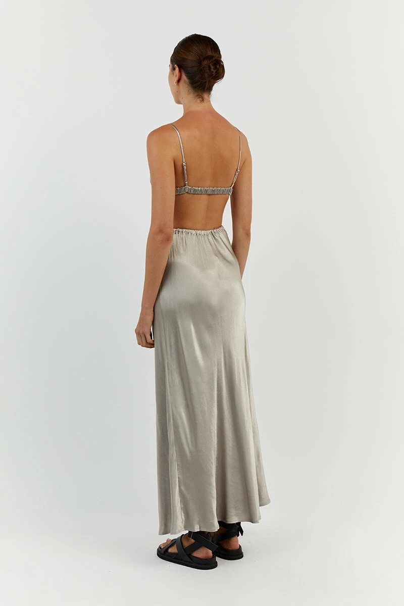 DISSH BOBBY PEWTER SATIN BRALETTE 4 DISSH BOBBY PEWTER SATIN BRALETTE - Image 4