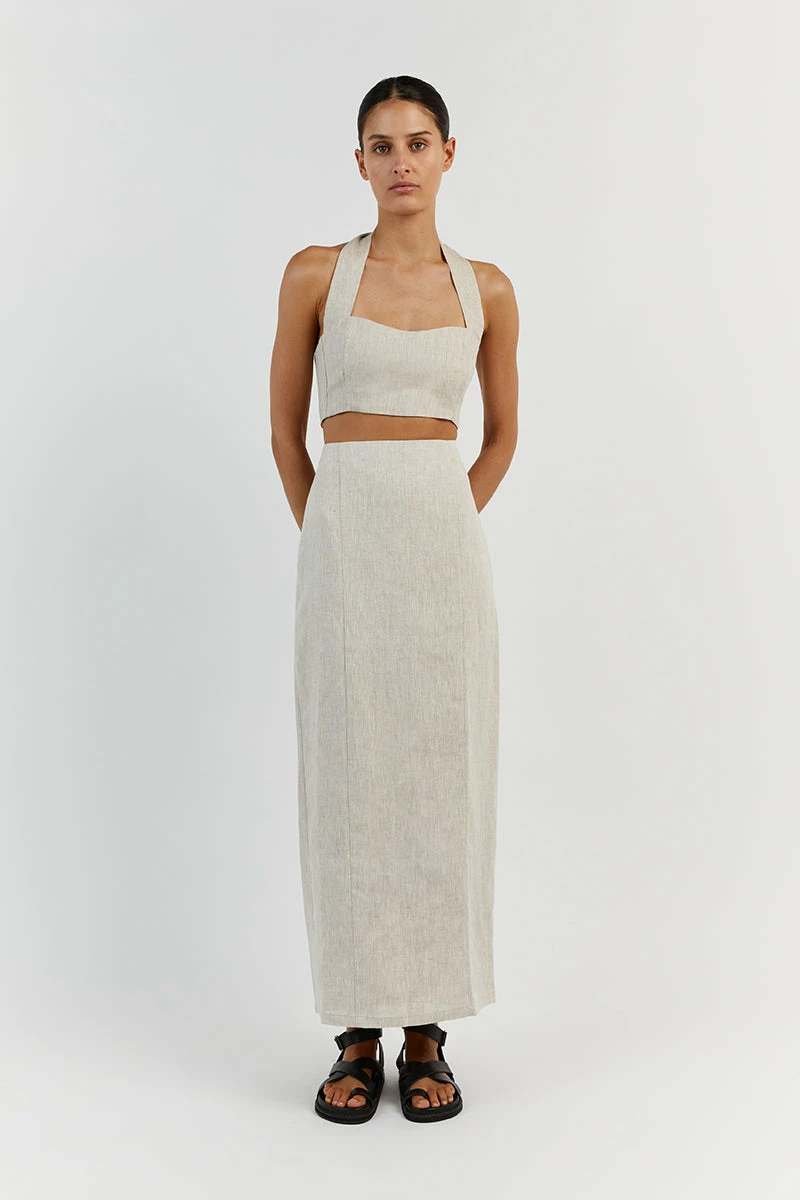 DISSH WILLOW NATURAL LINEN CROP TOP 1 DISSH WILLOW NATURAL LINEN CROP TOP