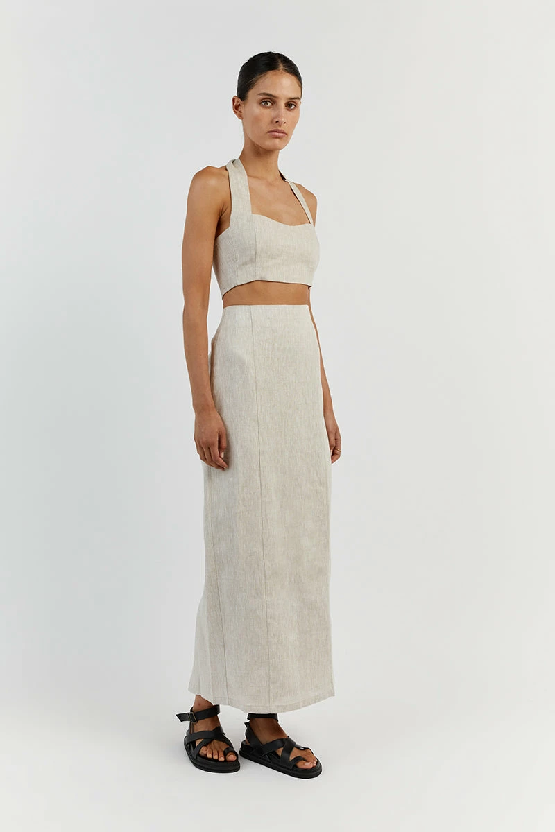 DISSH WILLOW NATURAL LINEN CROP TOP 3 DISSH WILLOW NATURAL LINEN CROP TOP - Image 3