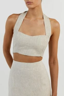 DISSH WILLOW NATURAL LINEN CROP TOP 9 DISSH WILLOW NATURAL LINEN CROP TOP -DISSH all-clothing Shop DFS04203NAT.150 14