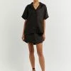 DISSH CAMPBELL BLACK LINEN SHIRT