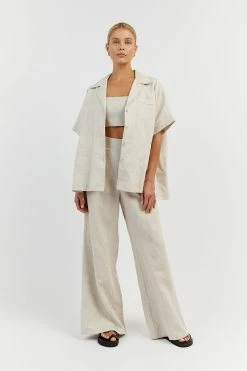 DISSH CAMPBELL NATURAL LINEN SHIRT