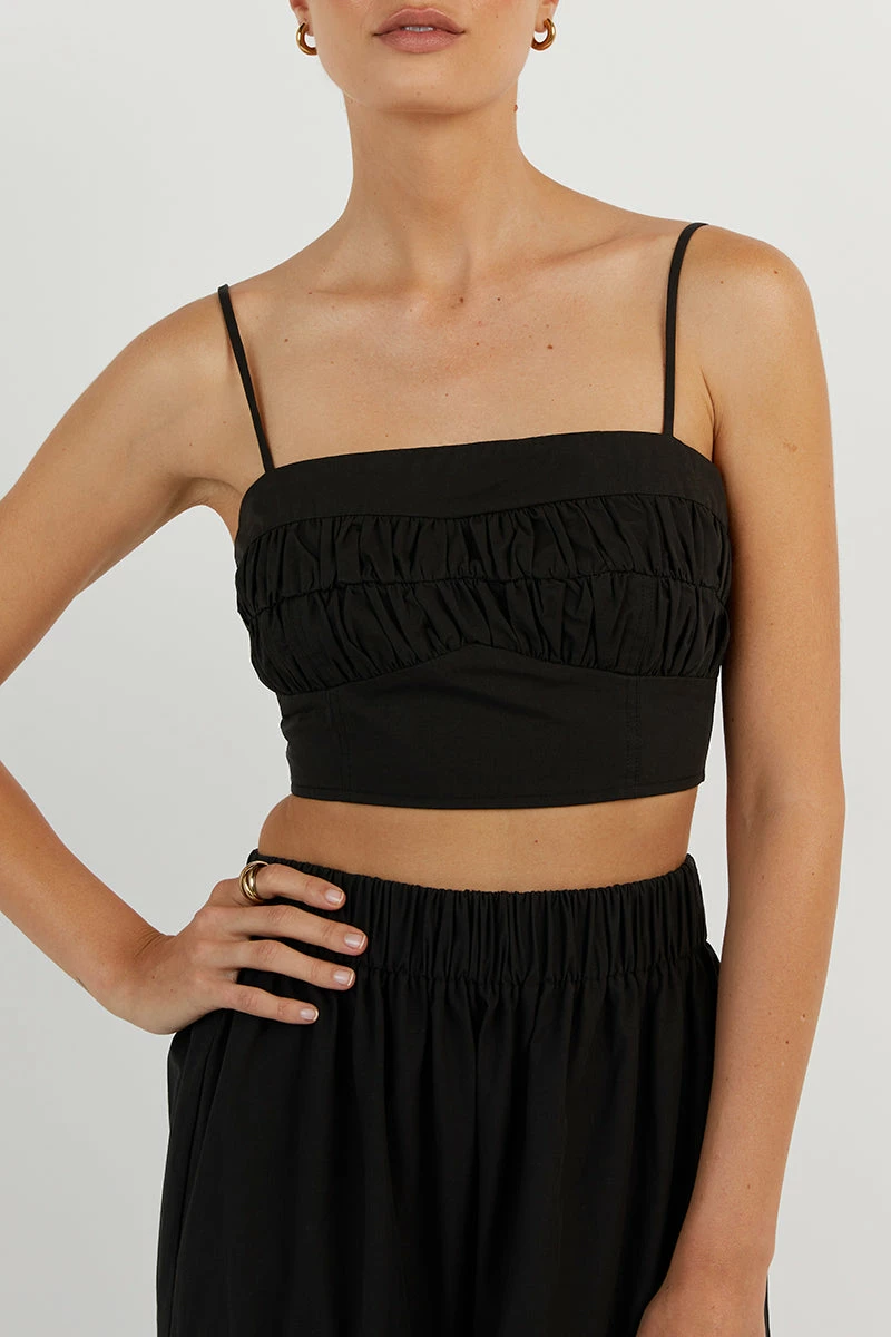 DISSH ELSA BLACK COTTON CROP TOP 6 DISSH ELSA BLACK COTTON CROP TOP - Image 6
