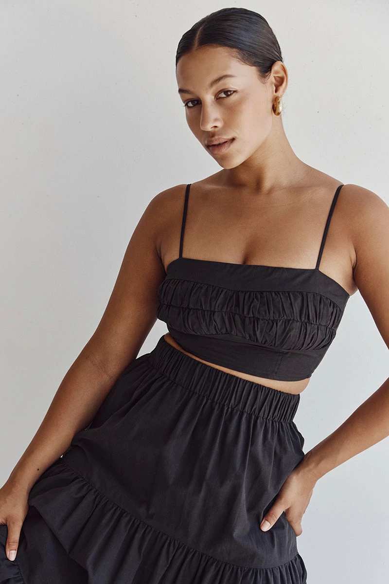 DISSH ELSA BLACK COTTON CROP TOP 1 DISSH ELSA BLACK COTTON CROP TOP