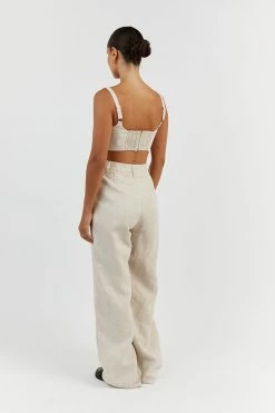 DISSH PENNY NATURAL LINEN CROP TOP -DISSH all-clothing Shop DFS04249NAT.150 4 225c4f16 0ca9 47c6 b4e0 c56c9e954c98