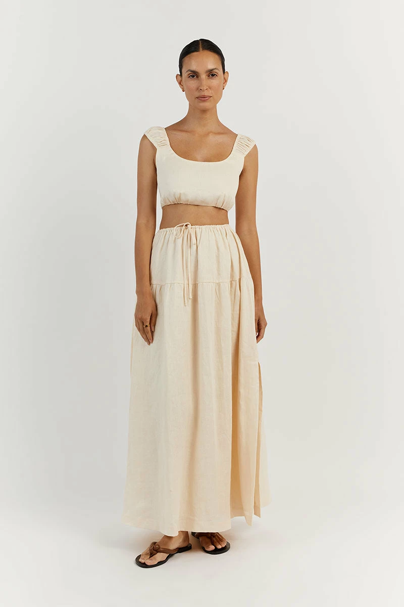 DISSH ABBY BUTTER LINEN CROP TOP 1 DISSH ABBY BUTTER LINEN CROP TOP