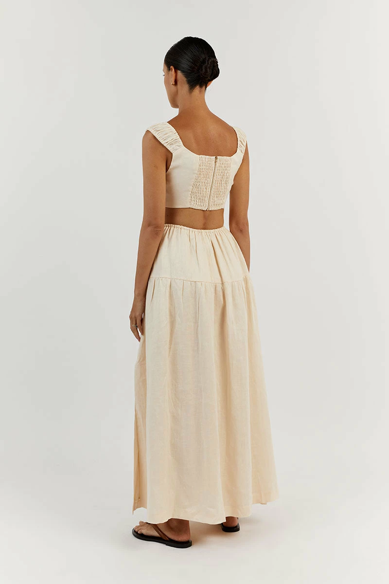 DISSH ABBY BUTTER LINEN CROP TOP 4 DISSH ABBY BUTTER LINEN CROP TOP - Image 4