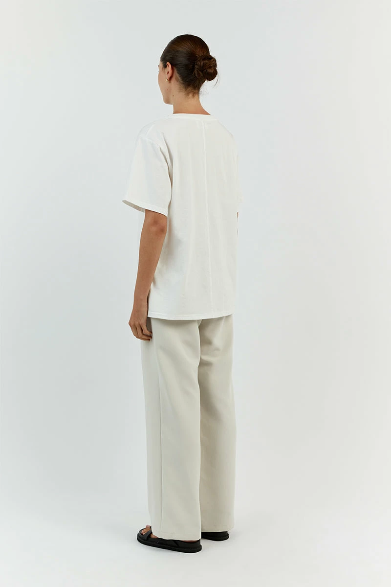 DISSH CHARLOTTE OFF WHITE CREW NECK TEE 4 DISSH CHARLOTTE OFF WHITE CREW NECK TEE - Image 4