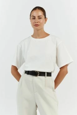 DISSH CHARLOTTE OFF WHITE CREW NECK TEE 10 DISSH CHARLOTTE OFF WHITE CREW NECK TEE -DISSH all-clothing Shop DFS04285OW.105 13 3fef3f95 e9df 4cc2 bd57 363426f1fb80