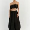DISSH MONTY BLACK BUBBLE COTTON SKIRT