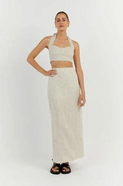 DISSH WILLOW NATURAL LINEN LONG SKIRT