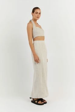 DISSH WILLOW NATURAL LINEN LONG SKIRT 7 DISSH WILLOW NATURAL LINEN LONG SKIRT -DISSH all-clothing Shop DFS05099NAT.150 12