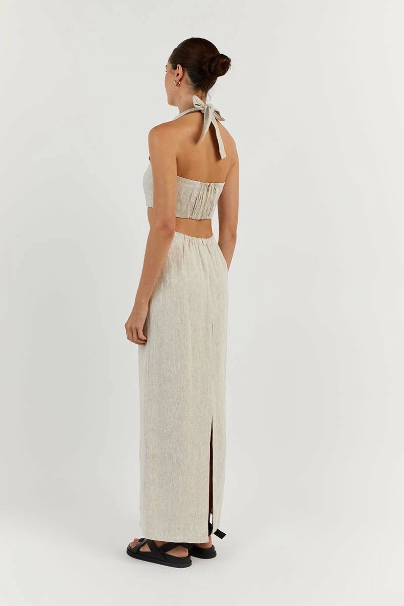 DISSH WILLOW NATURAL LINEN LONG SKIRT 4 DISSH WILLOW NATURAL LINEN LONG SKIRT - Image 4