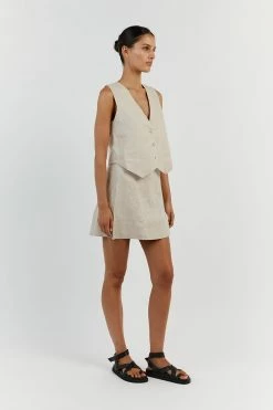 DISSH WILLOW NATURAL LINEN MINI SKIRT 7 DISSH WILLOW NATURAL LINEN MINI SKIRT -DISSH all-clothing Shop DFS05100NAT.150 12