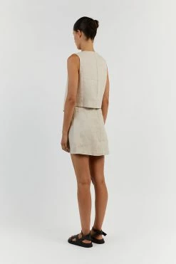 DISSH WILLOW NATURAL LINEN MINI SKIRT 8 DISSH WILLOW NATURAL LINEN MINI SKIRT -DISSH all-clothing Shop DFS05100NAT.150 13