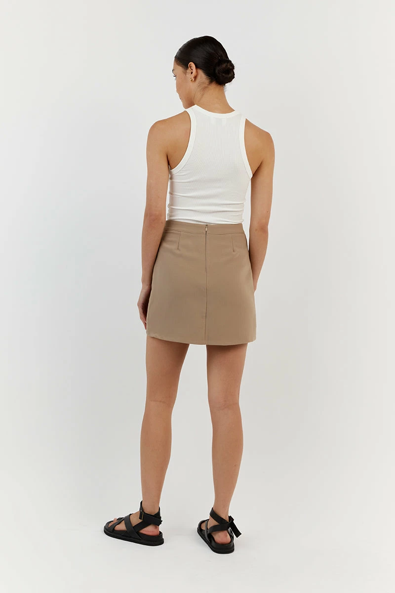 DISSH ROWAN MOCHA MINI SKIRT 4 DISSH ROWAN MOCHA MINI SKIRT - Image 4