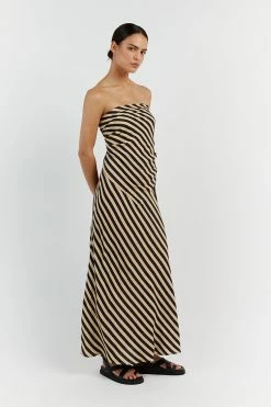 DISSH CLEMENCE WHEAT STRIPE BIAS SKIRT 7 DISSH CLEMENCE WHEAT STRIPE BIAS SKIRT -DISSH all-clothing Shop DFS05120STI.104 12