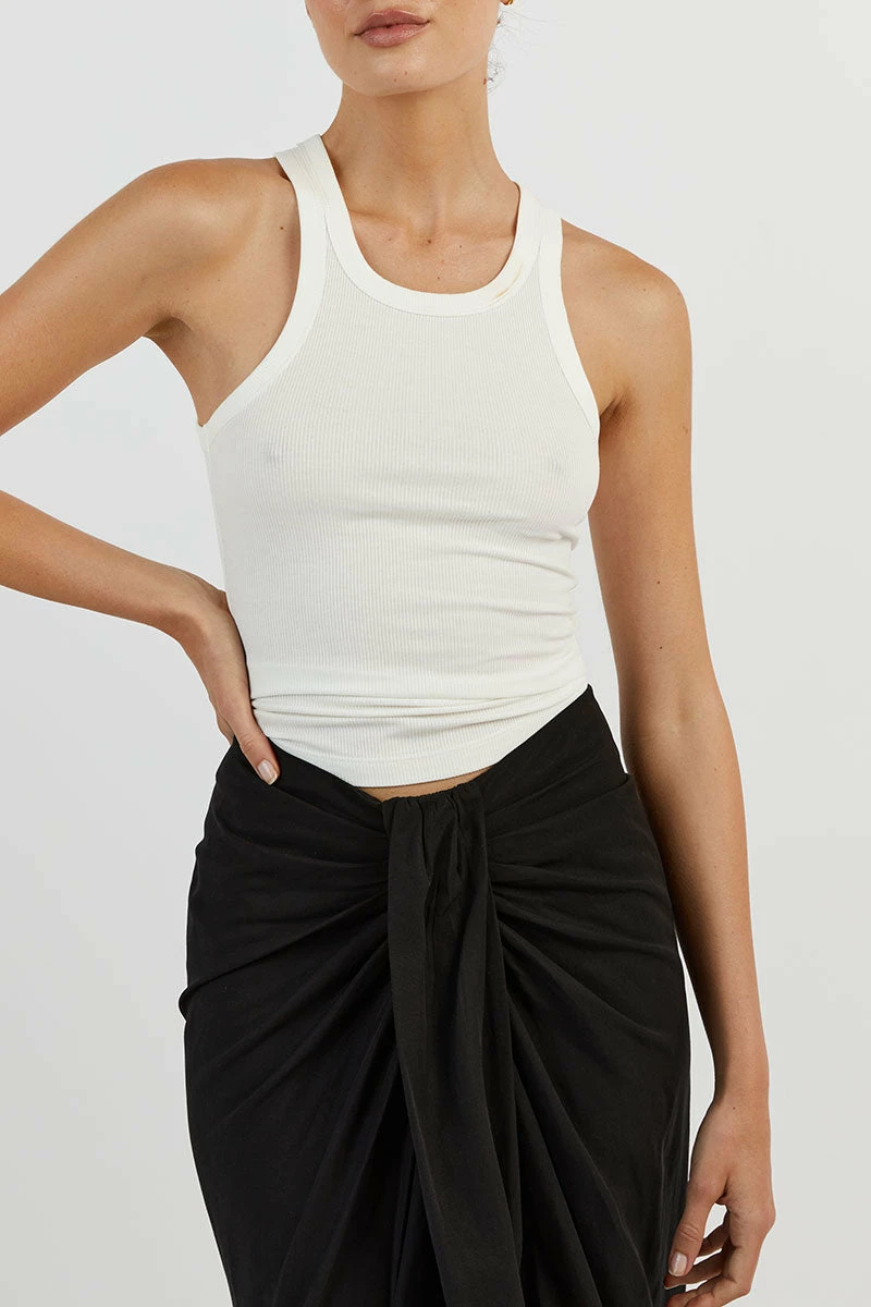 DISSH AMELIA BLACK KNOTTED MIDI SKIRT 5 DISSH AMELIA BLACK KNOTTED MIDI SKIRT - Image 5