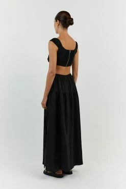 DISSH ABBY BLACK LINEN MAXI SKIRT 9 DISSH ABBY BLACK LINEN MAXI SKIRT -DISSH all-clothing Shop DFS05125BK.600 13