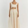 DISSH ABBY BUTTER LINEN MAXI SKIRT