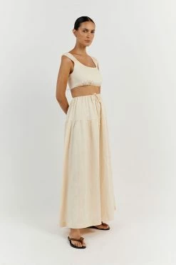 DISSH ABBY BUTTER LINEN MAXI SKIRT -DISSH all-clothing Shop DFS05125BUT.195 12