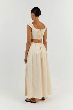 DISSH ABBY BUTTER LINEN MAXI SKIRT -DISSH all-clothing Shop DFS05125BUT.195 13