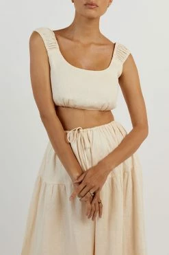DISSH ABBY BUTTER LINEN MAXI SKIRT -DISSH all-clothing Shop DFS05125BUT.195 14