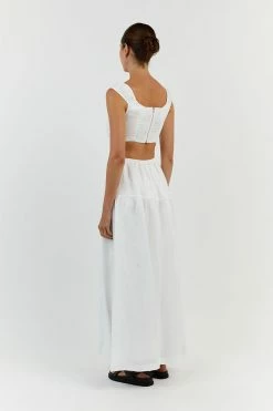 DISSH ABBY WHITE LINEN MAXI SKIRT -DISSH all-clothing Shop DFS05125WE.100 13