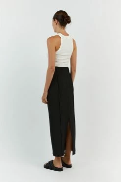 DISSH ROWAN BLACK MIDI SKIRT -DISSH all-clothing Shop DFS05165BK.600 13 24bb0801 09ee 465e 8281 fe91983318b8