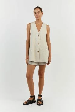 DISSH LOGAN NATURAL LINEN SHORT 17 DISSH LOGAN NATURAL LINEN SHORT -DISSH all-clothing Shop DFS07018NAT.150 12